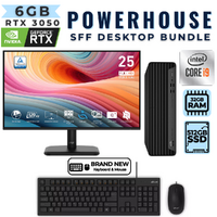 HP EliteDesk 800 G8 SFF Desktop Bundle i9-11900 512GB 32GB RAM RTX 3050+NEW 24" 120Hz MSI Monitor image