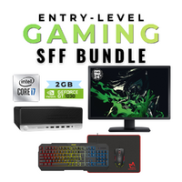 HP ProDesk 600 G3 SFF Entry Gaming PC Bundle i7-7700 16GB RAM 256GB GT1030 +24