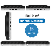 Bulk of 5x HP EliteDesk 800 G3 Mini Desktop i5-6500T 2.50GHz 256GB SSD 8GB RAM - Windows 11 image