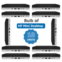 Bulk of 10x HP EliteDesk 800 G3 Mini Desktop i5-6500T 2.5GHz 256GB SSD 8GB RAM - Windows 11 image