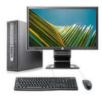 HP ProDesk 400 G1 Bundle Desktop i5-4570 8GB RAM SSD+HDD W10P + 24" Monitor