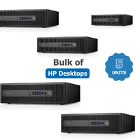 Bulk 5x HP EliteDesk 800 G2 SFF Desktop PC i5-6500 8GB RAM 128GB SSD Windows 10 image