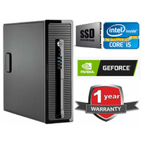 Bulk 2x HP Refurb Gaming Desktop 800 G2 i5-6500 16GB RAM SSD+500GB HDD 2GB GT1030 image