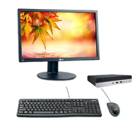 HP 800 G4 Mini Bundle Desktop i5-8500T 6-Core 8GB RAM 128GB + 24" FHD Monitor image
