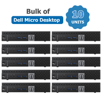 Bulk of 10x Dell OptiPlex 7040 Micro Desktop i5-6500T 2.50GHz 256GB SSD 8GB RAM