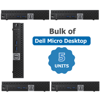 Bulk of 5x Dell OptiPlex 7040 Micro Desktop i5-6500T 2.50GHz 256GB SSD 8GB RAM