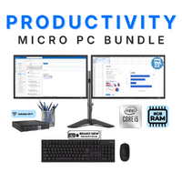 Dell OptiPlex 7040 Micro Desktop i5-6500T 8GB RAM 256GB SSD + Dual 22