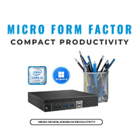 Dell OptiPlex 7040 Micro Desktop i5-6500T 2.5GHz 8GB RAM 256GB SSD + Wi-Fi image