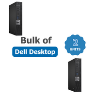 Bulk of 2x Dell OptiPlex 7050 Micro Desktop PC i5-6600 3.3GHz 16GB RAM 256GB SSD W11P