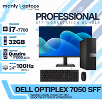 Dell OptiPlex 7050 SFF i7-7700 32GB RAM 512GB SSD 4GB P1000 + 24