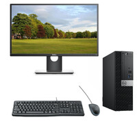 Dell 7060 Gaming Desktop PC i7-8700 6-Cores 512GB 16GB RAM 4GB GTX 1650 Windows 11 + 24" Dell Monitor image