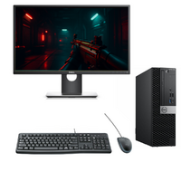 Dell 7060 Gaming Desktop PC i7-8700 6-Cores 512GB 16GB RAM 4GB GTX 1050ti  + 24" Dell Monitor image