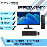 Dell OptiPlex 3070 SFF Desktop Bundle i5-9500 16GB RAM 256GB + 24