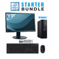 Dell 3070 SFF Bundle Desktop PC i5-9500 Six-Cores 16GB RAM 256GB SSD+HDD + 23" Monitor image