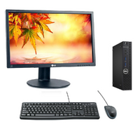 Dell OptiPlex 3050 Micro Desktop PC i5-7500T 8GB RAM 480GB SSD + 24" Monitor