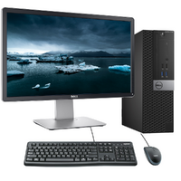 Dell 3040 SFF Bundle Desktop i5-6500 3.2GHz 8GB RAM 480GB SSD + 24" Monitor Display