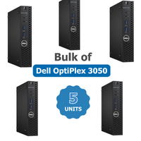 Bulk of 5x Dell OptiPlex 3050 Micro Desktop i5-6500T 3.3GHz 256GB 8GB RAM Windows 10 image