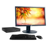 Dell 3060 Micro Desktop Bundle i5-8400T Six-Core 480GB 8GB RAM + 24" Monitor Display