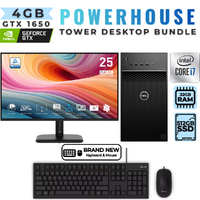 Dell Precision 3650 Desktop Bundle i7-11700 512GB 32GB RAM 4GB GTX1650 +NEW 24" 120Hz MSI Monitor image