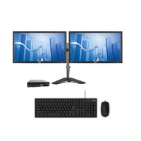 Dell 7050 Desktop Bundle i5-7500 3.3GHz 128GB 8GB RAM + 24" Dual Monitor/Articulating Stand