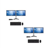 Bulk of 2x Dell 7050 Micro Desktop Bundle i5-7500T 3.3GHz 128GB 8GB RAM+ 24" Dual Monitor/Articulating Stand