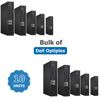 Bulk of 10x Dell 7050 Micro Desktop PC i7-7700T 3.8GHz 256GB 16GB RAM Windows 11 image