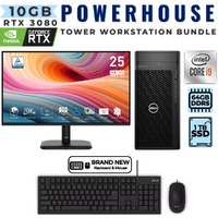 Dell Precision 3660 Tower Workstation Bundle i9-12900K 64GB RAM RTX3080 +NEW 24