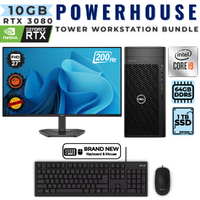 Dell Precision 3660 Tower Workstation Bundle i9-12900K 64GB RAM RTX3080 +NEW 27" 200Hz Monitor