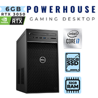 Dell Precision 3640 Gaming Desktop i7-10700K 8-Cores 512GB 32GB RAM 6GB RTX 3050