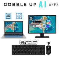 Windows 11 i7 Laptop Bundle 13.3" or 14" 16GB RAM 256GB + 22" Monitor + Keyboard Mouse image