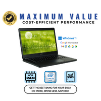 Dell 14" Windows 11 Laptop Intel i5 6th-Gen 128GB SSD 8GB RAM - Cheap Laptop! image