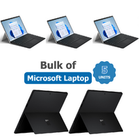 Bulk of 5x Microsoft Surface Pro 7+ 12" 2-in-1 Laptop, i7-1165G7 256GB 16GB RAM Windows 11