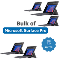 Bulk of 5x Microsoft Surface Pro 7 A1866, 12" 2-in-1 Laptop i7-1065G7 3.9GHz 256GB 16GB RAM 