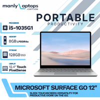 Microsoft Surface Go Platinum 12" Touch Laptop i5-1035G1 3.60GHz 128GB 8GB RAM - Windows 11 image