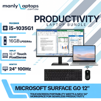 Microsoft Surface Go Laptop Bundle i5-1035G1 256GB SSD 16GB RAM + NEW 24" 100Hz Monitor image