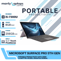 Microsoft Surface Pro 5th Gen Platinum (1796) 12" 2-in-1 i5-7300U 256GB 8GB RAM image