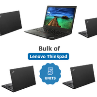 Bulk of 5x Lenovo ThinkPad T460s 14" FHD Laptop i5-6300U 2.4GHz 8GB RAM 256GB Windows 11 image