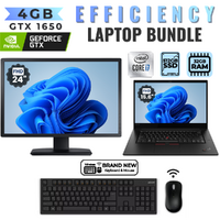 Lenovo X1 Extreme Gen 2 15" Gaming Laptop Bundle i7-9750H 512GB 32GB RAM + 24" Monitor image
