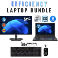 Lenovo ThinkPad E14 14" FHD Laptop Bundle i7-10510U 4.9GHz 256GB 8GB RAM+NEW 24" 200Hz Monitor image