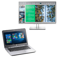 HP EliteBook 820 G3 12.5" FHD Laptop Bundle i5-6300U 2.4GHz 8GB RAM 256GB + 24" Monitor image
