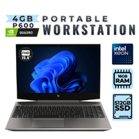 HP ZBook 15v G5 15" Laptop E-2176M 6-Cores 512GB 16GB RAM NVIDIA 4GB Quadro P600 - Mobile Workstation