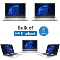Bulk of 5x HP Elitebook 830 G8 13.3" Laptop i5-1145G7 256GB 16GB RAM Windows 11 image