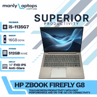 HP ZBook Firefly G8 14" Laptop i5-1135G7 4.2GHz 512GB 16GB RAM 4G LTE Windows 11 - Mobile Workstation image