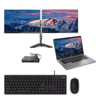 Dell Latitude 5410 14" Bundle Laptop i5-10310U 4.4Ghz 512GB 16GB RAM + Dual 24" Monitor image
