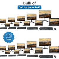 Bulk of 10x Dell 5400 14" Bundle Laptop i5-8265U 3.9GHz 256GB 8GB RAM + 24" Slim Monitor image