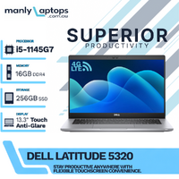 Dell Latitude 5320 13" FHD Touch Laptop i5-1145G7 4.40GHz 256GB 16GB RAM 4G LTE - Windows 11 image