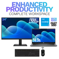 Dell Latitude 7320 13" Laptop i5-1145G7 256GB 16GB 4G LTE +NEW 24" 100Hz Monitor image