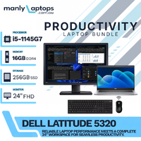 Dell Latitude 5320 13" Touch Laptop i5-1145G7 256GB SSD 16GB RAM + 24" Monitor image