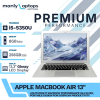 Apple MacBook Air 13" A1466 Silver (2017) i5-5350U 2.90GHz 256GB SSD 8GB RAM image
