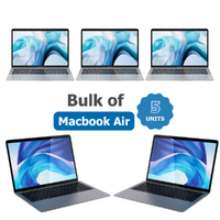 Bulk of 5x Apple MacBook Air 13" A1932 (Late 2018) i5-8210Y 3.6Ghz 512GB 8GB RAM Sonoma